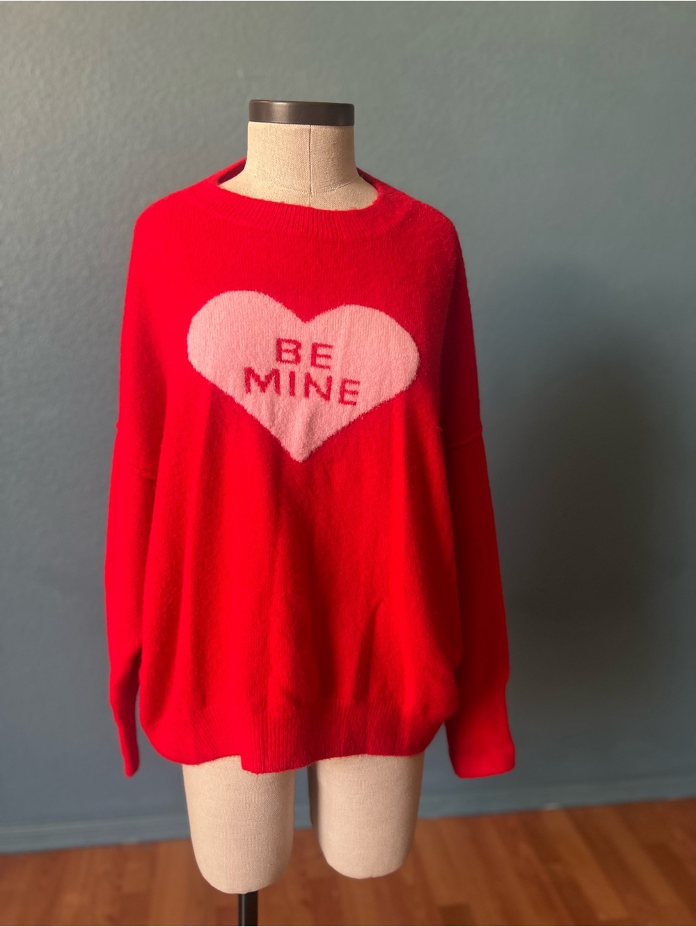 Red 'Be Mine' Heart Sweater